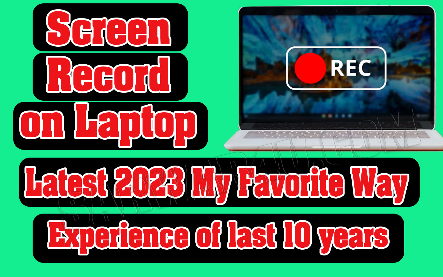 how to screen record on laptop