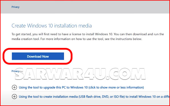 How to make a Windows 10 bootable USB? - 2 BY Sarwar4u.Com